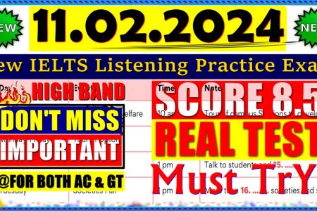 IELTS LISTENING PRACTICE TEST 2024 WITH ANSWERS | 11.02.2024