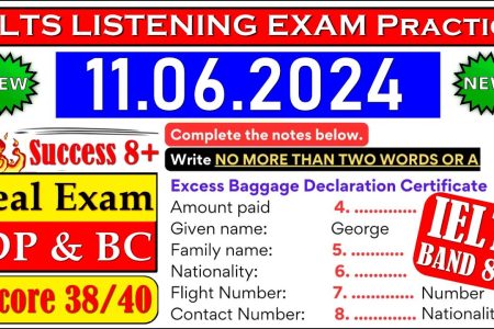 IELTS LISTENING PRACTICE TEST 2024 WITH ANSWERS | 11.06.2024