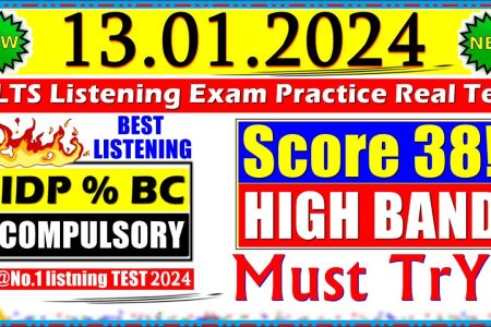IELTS LISTENING PRACTICE TEST 2024 WITH ANSWERS | 13.01.2024