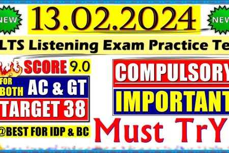 IELTS LISTENING PRACTICE TEST 2024 WITH ANSWERS | 13.02.2024