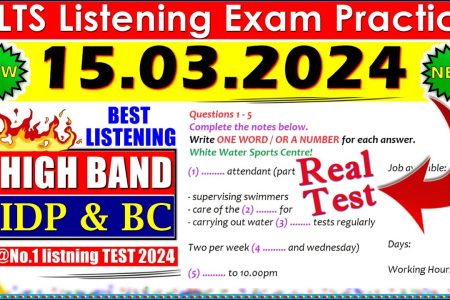 IELTS LISTENING PRACTICE TEST 2024 WITH ANSWERS | 15.03.2024