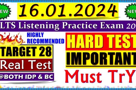 IELTS LISTENING PRACTICE TEST 2024 WITH ANSWERS | 16.01.2024