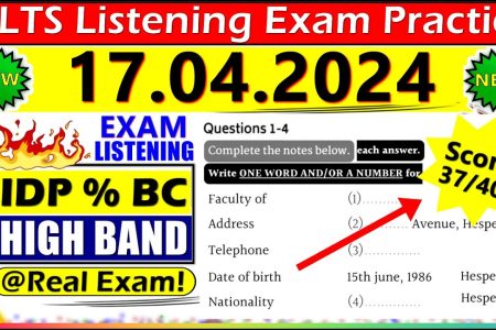 IELTS LISTENING PRACTICE TEST 2024 WITH ANSWERS | 17.04.2024