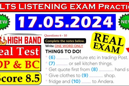 IELTS LISTENING PRACTICE TEST 2024 WITH ANSWERS | 17.05.2024