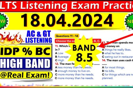 IELTS LISTENING PRACTICE TEST 2024 WITH ANSWERS | 18.04.2024