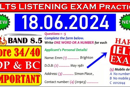 IELTS LISTENING PRACTICE TEST 2024 WITH ANSWERS | 18.06.2024
