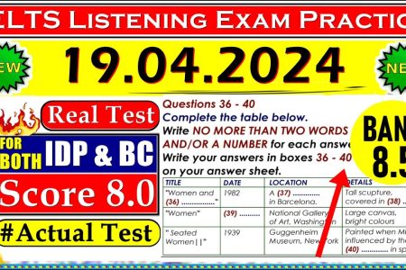 IELTS LISTENING PRACTICE TEST 2024 WITH ANSWERS | 19.04.2024