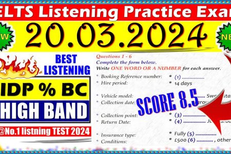 IELTS LISTENING PRACTICE TEST 2024 WITH ANSWERS | 20.03.2024