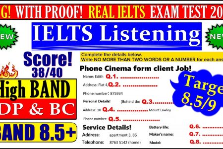 IELTS LISTENING PRACTICE TEST 2024 WITH ANSWERS | 20.09.2024