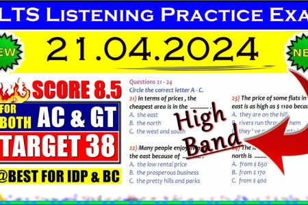 IELTS LISTENING PRACTICE TEST 2024 WITH ANSWERS | 21.04.2024