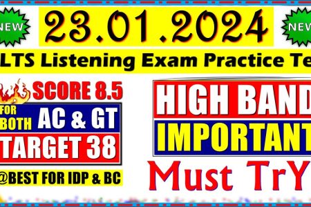 IELTS LISTENING PRACTICE TEST 2024 WITH ANSWERS | 23.01.2024