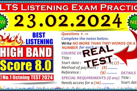 IELTS LISTENING PRACTICE TEST 2024 WITH ANSWERS | 23.02.2024