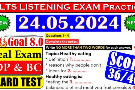 IELTS LISTENING PRACTICE TEST 2024 WITH ANSWERS | 24.05.2024
