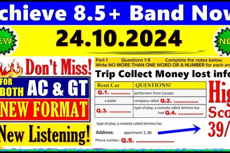 IELTS LISTENING PRACTICE TEST 2024 WITH ANSWERS | 24.10.2024