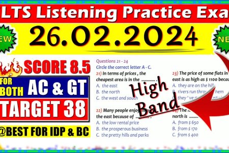 IELTS LISTENING PRACTICE TEST 2024 WITH ANSWERS | 26.02.2024
