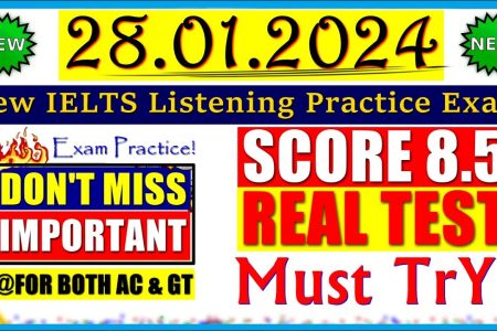 IELTS LISTENING PRACTICE TEST 2024 WITH ANSWERS | 28.01.2024