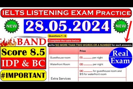 IELTS LISTENING PRACTICE TEST 2024 WITH ANSWERS | 28.05.2024