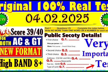 IELTS LISTENING PRACTICE TEST 2025 WITH ANSWERS | 04.02.2025
