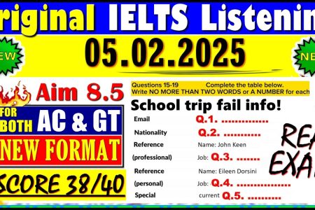 IELTS LISTENING PRACTICE TEST 2025 WITH ANSWERS | 05.02.2025