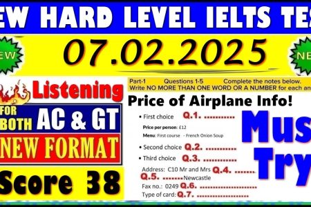 IELTS LISTENING PRACTICE TEST 2025 WITH ANSWERS | 07.02.2025