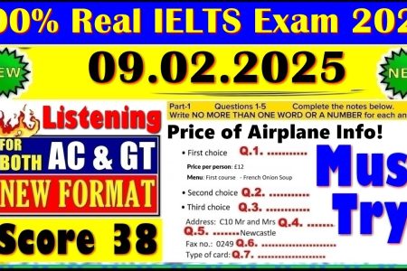 IELTS LISTENING PRACTICE TEST 2025 WITH ANSWERS | 09.02.2025