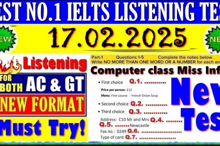 IELTS LISTENING PRACTICE TEST 2025 WITH ANSWERS | 17.02.2025