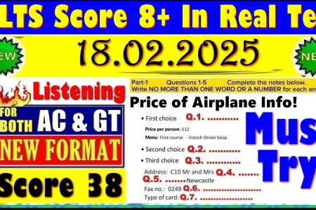 IELTS LISTENING PRACTICE TEST 2025 WITH ANSWERS | 18.02.2025
