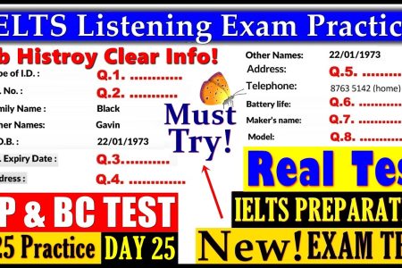 IELTS LISTENING PRACTICE TEST 2025 WITH ANSWERS | 25.01.2025