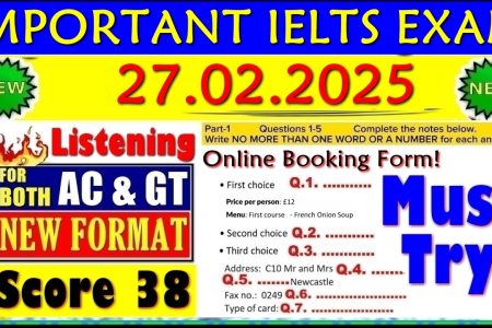 IELTS LISTENING PRACTICE TEST 2025 WITH ANSWERS | 27.02.2025