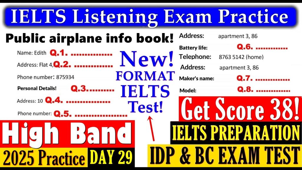 IELTS LISTENING PRACTICE TEST 2025 WITH ANSWERS | 29.01.2025 – HASH IELTS