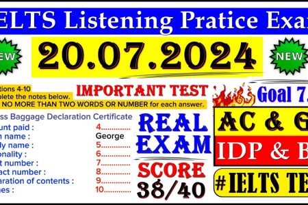 IELTS Listening Practice Test 2024 With Answers | Real Exam 20.07.2024
