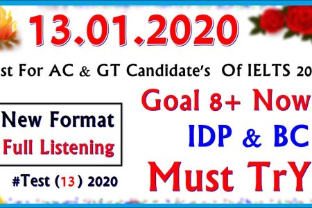 IELTS LISTENING PRACTICE TEST 2020 WITH ANSWERS | 13.01.2020