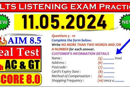 IELTS LISTENING PRACTICE TEST 2024 WITH ANSWERS | 11.05.2024