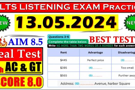 IELTS LISTENING PRACTICE TEST 2024 WITH ANSWERS | 13.05.2024