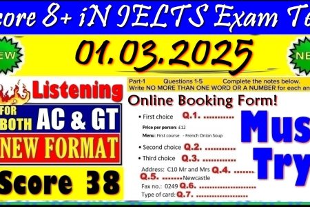 IELTS LISTENING PRACTICE TEST 2025 WITH ANSWERS | 01.03.2025