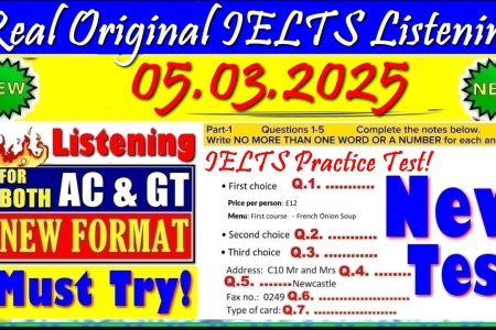 IELTS LISTENING PRACTICE TEST 2025 WITH ANSWERS | 05.03.2025