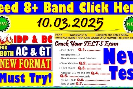 IELTS LISTENING PRACTICE TEST 2025 WITH ANSWERS | 10.03.2025