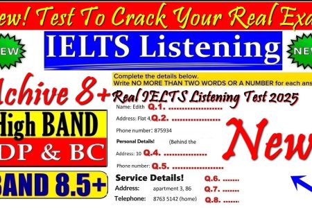 IELTS LISTENING PRACTICE TEST 2025 WITH ANSWERS | 17.03.2025