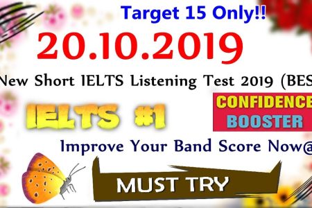 IELTS LISTENING PRACTICE TEST 2019 WITH ANSWERS | 20.10.2019