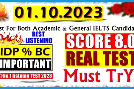 IELTS LISTENING PRACTICE TEST 2023 WITH ANSWERS | 01.10.2023