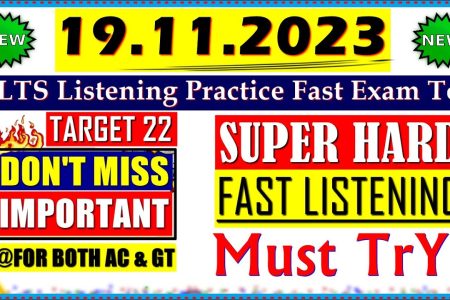 IELTS LISTENING PRACTICE TEST 2023 WITH ANSWERS | 19.11.2023