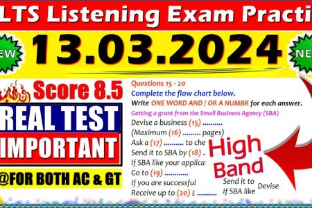 IELTS LISTENING PRACTICE TEST 2024 WITH ANSWERS | 13.03.2024