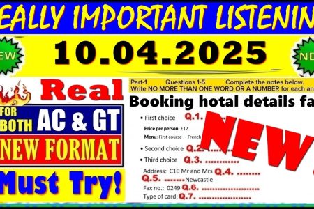 IELTS LISTENING PRACTICE TEST 2025 WITH ANSWERS | 10.04.2025
