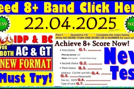 IELTS LISTENING PRACTICE TEST 2025 WITH ANSWERS | 22.04.2025