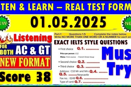IELTS LISTENING PRACTICE TEST 2025 WITH ANSWERS | 01.05.2025