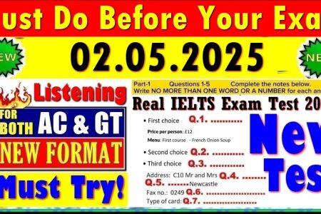 IELTS LISTENING PRACTICE TEST 2025 WITH ANSWERS | 02.05.2025