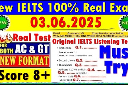 IELTS LISTENING PRACTICE TEST 2025 WITH ANSWERS | 03.05.2025