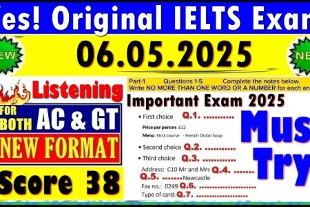 IELTS LISTENING PRACTICE TEST 2025 WITH ANSWERS | 06.05.2025