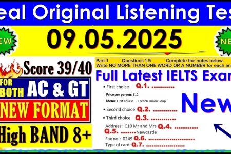 IELTS LISTENING PRACTICE TEST 2025 WITH ANSWERS | 09.05.2025
