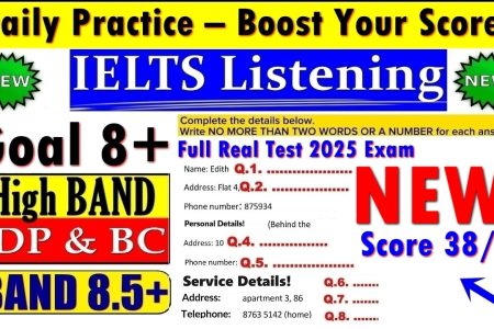 IELTS LISTENING PRACTICE TEST 2025 WITH ANSWERS | 12.05.2025